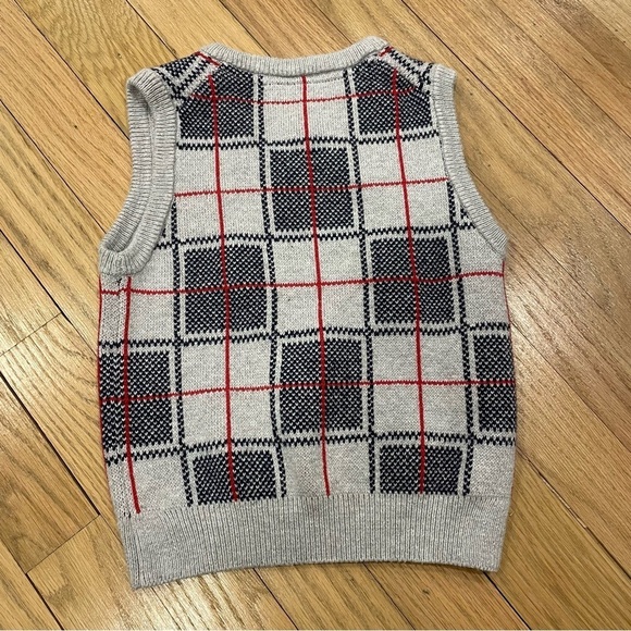 Janie and Jack Boys Plaid Sweater Vest - Picture 6 of 6
